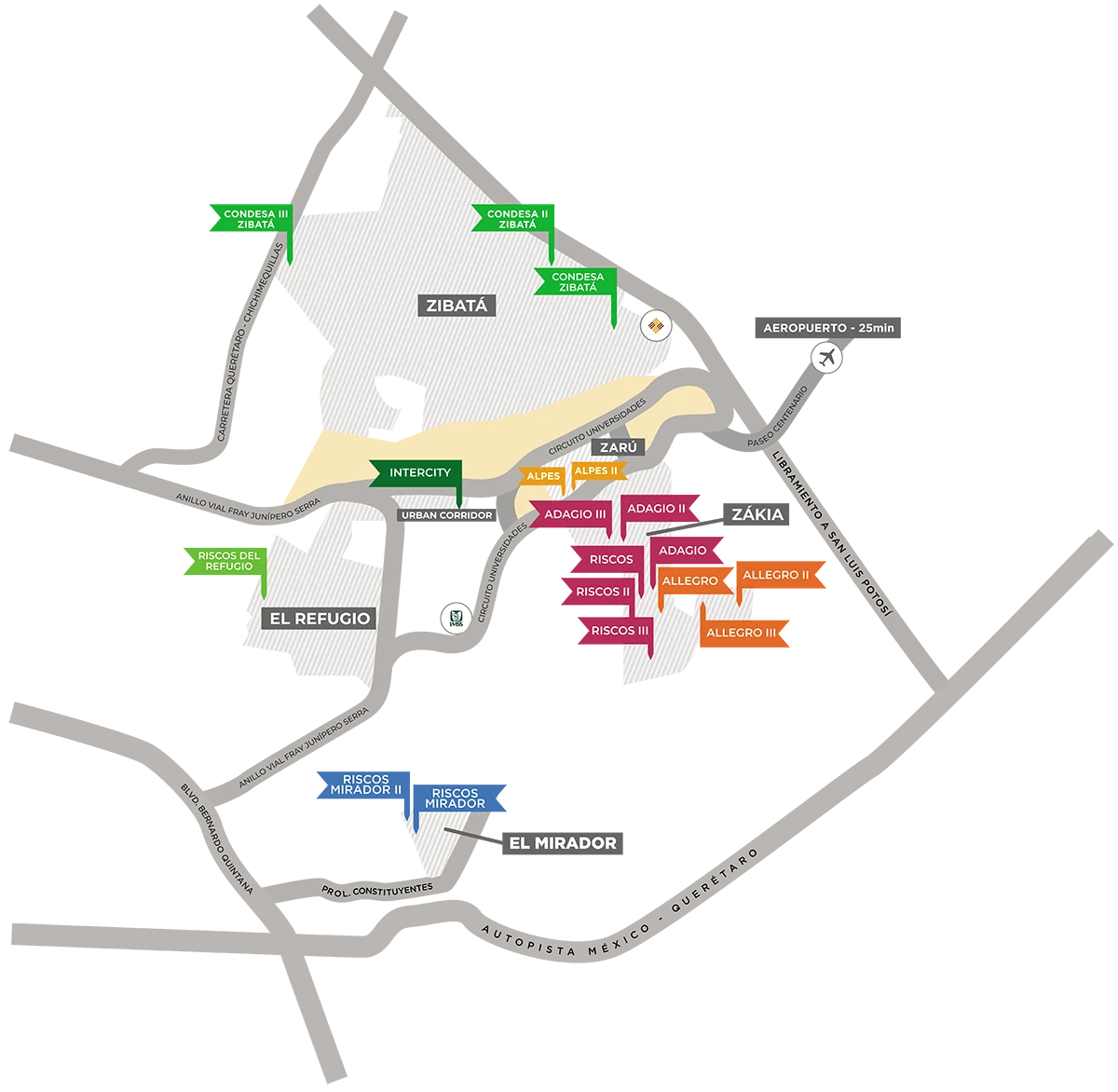 Ubicaciones Casas Riscos